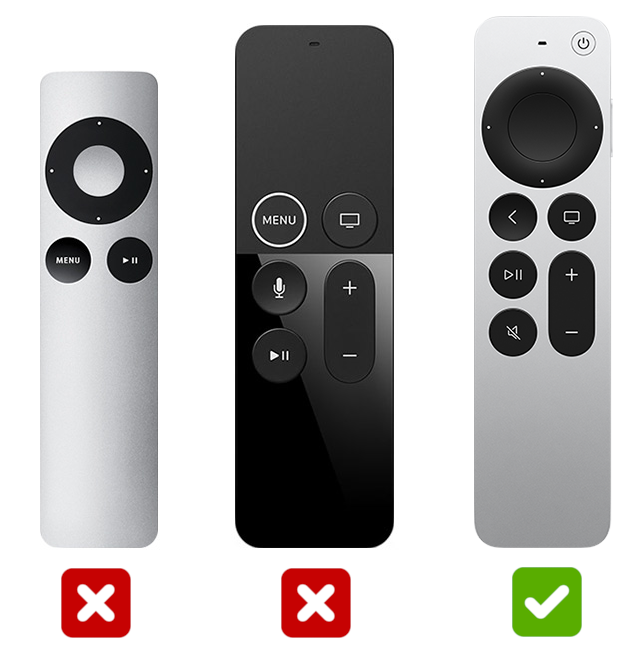 Fern Clip sommerfugl dybde Sideclick Universal Remote Attachment for Apple TV 2nd Gen 4K - Silver